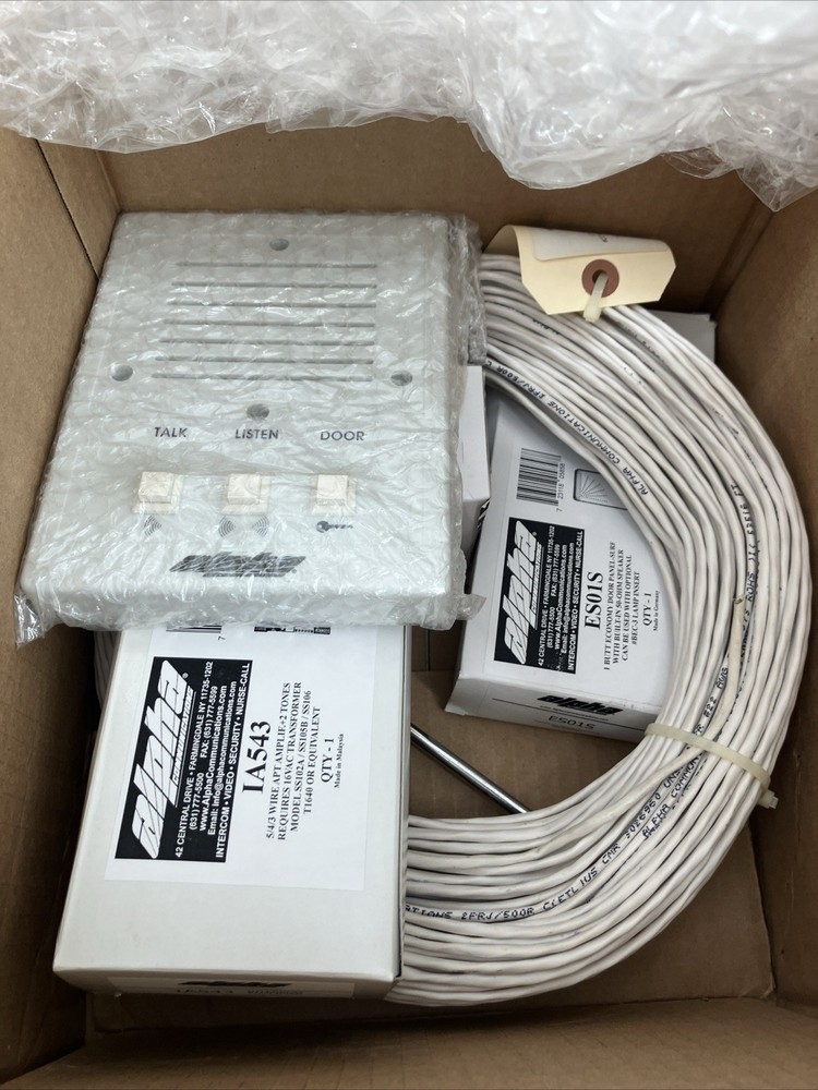 Alpha Communications INtercom Kit + Wire IK543 IS204 Ia543 Es01s SS105b