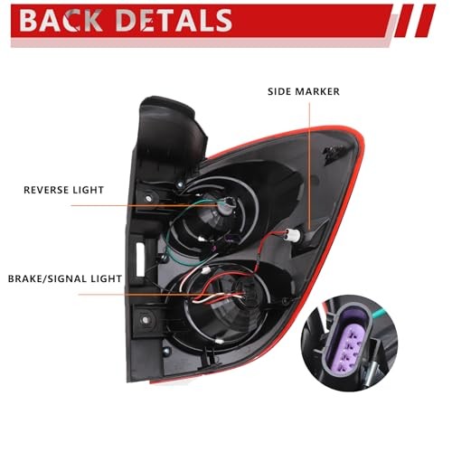 Tail Light Assembly Compatible With 2010 2011 2012 2013 2014 Left Driver Side