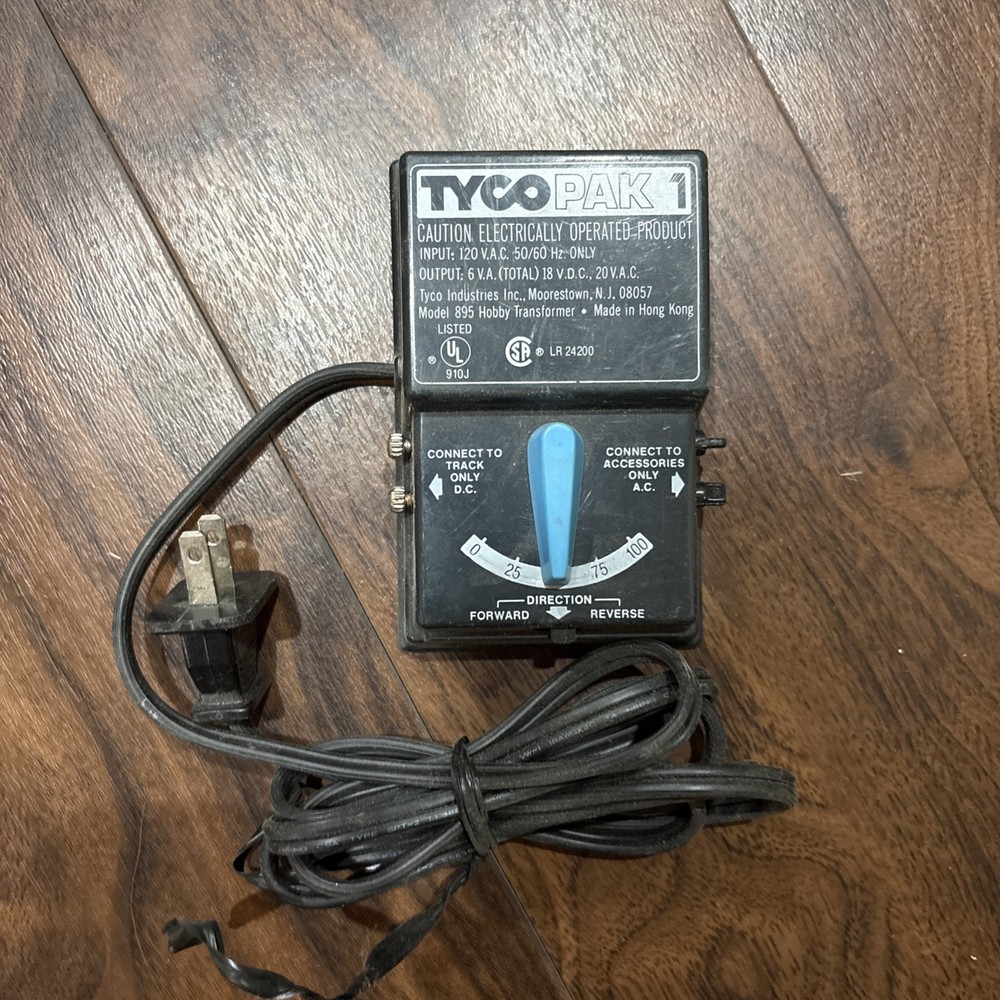 Tyco Pak 1 895 AC/DC HO Scale Model Train Transformer Controller Not Tested