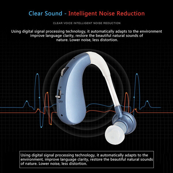 Small Rechargeable Mini Digital Hearing Sound Amplifier, Silver
