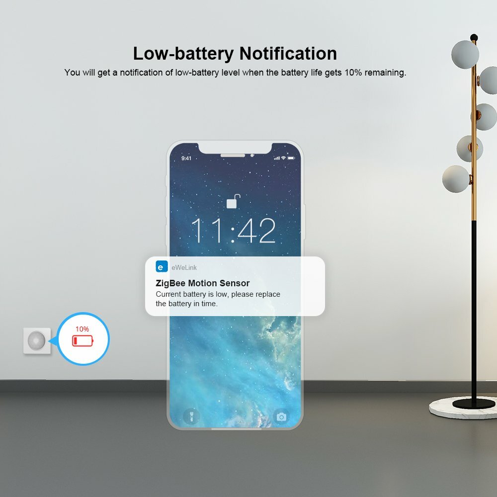 SONOFF SNZB-03 ZigBee PIR Motion Sensor Smart Home Detect Alarms for Android iOS