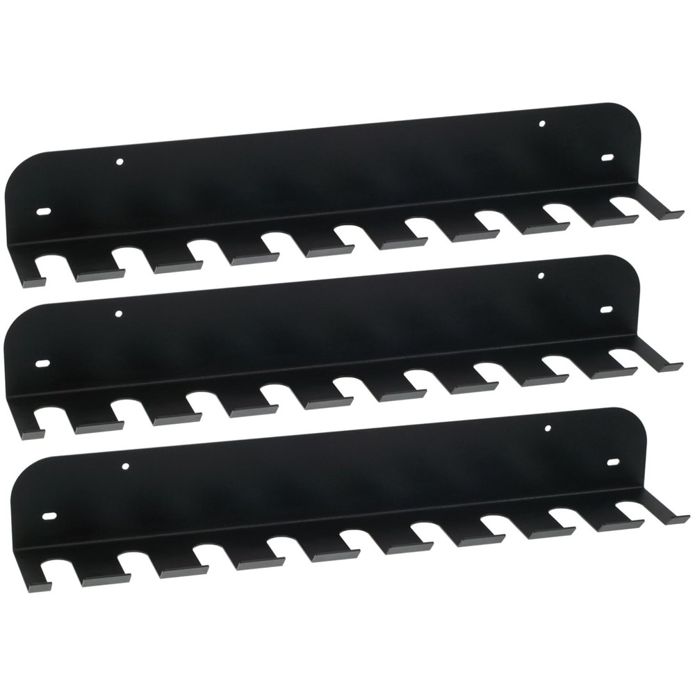 Durable Black Pipe Clamp Rack Set - Wall Mount for Tool Organization