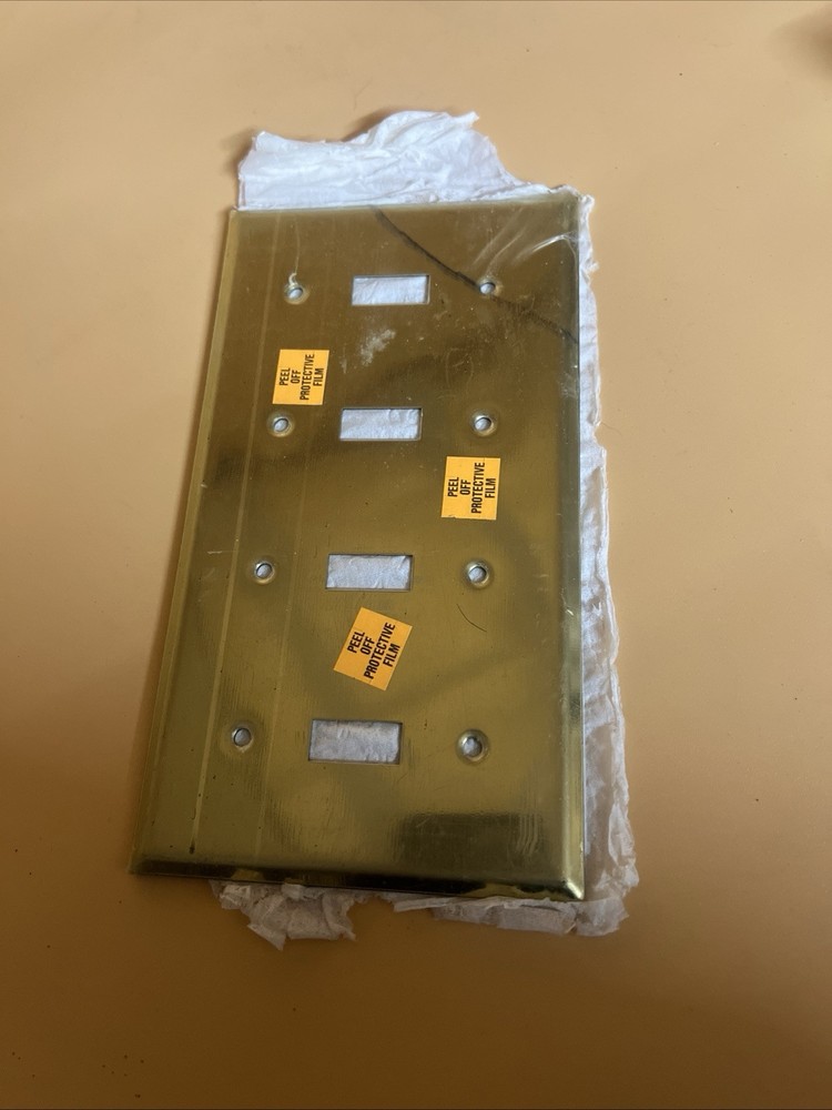Brass electric switch plate