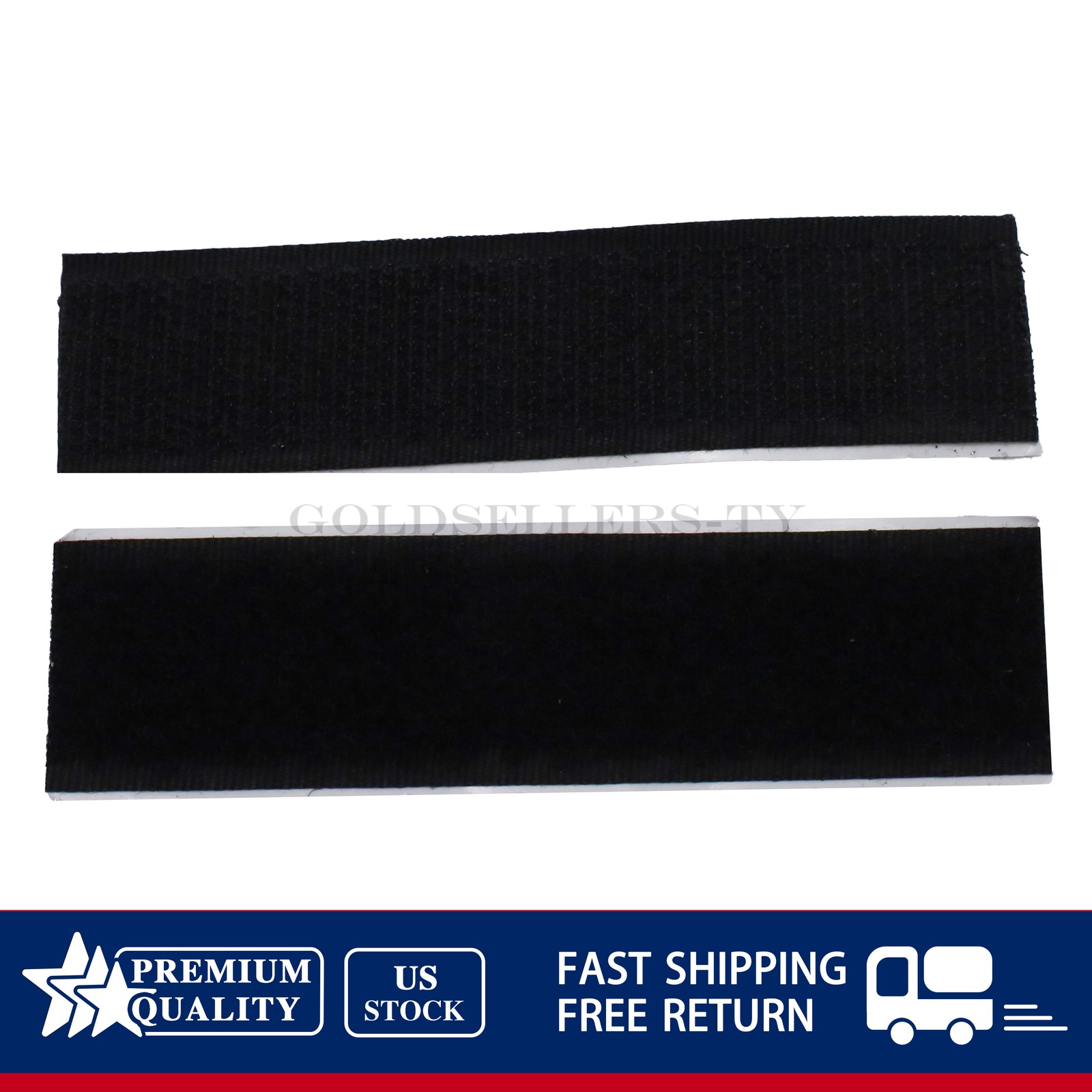 20 Sets Black Heavy Duty Hook & Loop Adhesive Strips Sticky Back Fastener 1x4”