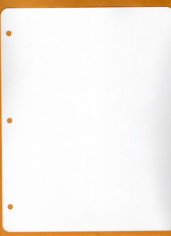 White Ace All Blank Pages Heavy Paper 3-hole Punch 4 Rounded Corners Package 20