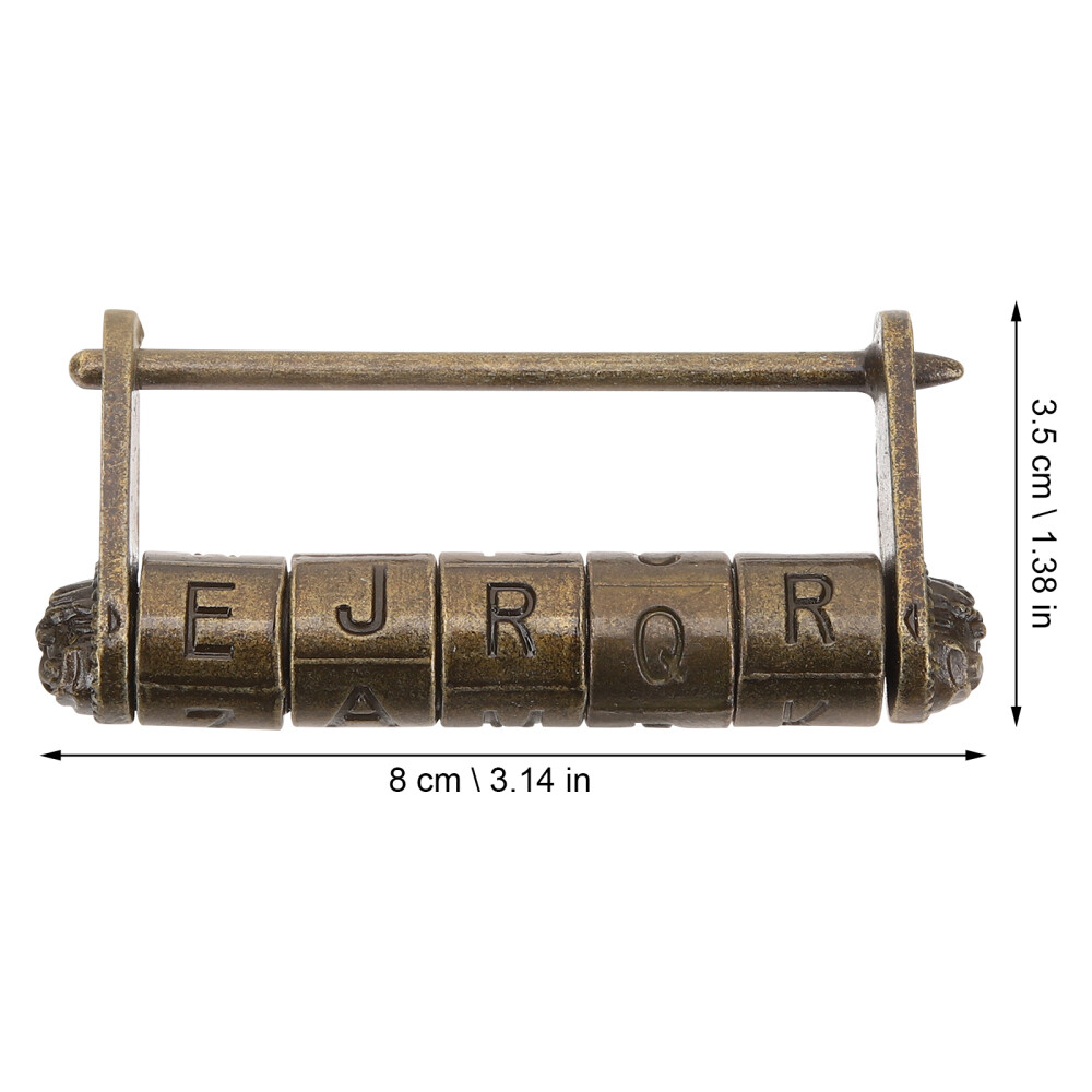 1PC Antique Code Door Lock Code Lock Word Lock Password Door Lock Friends Photo