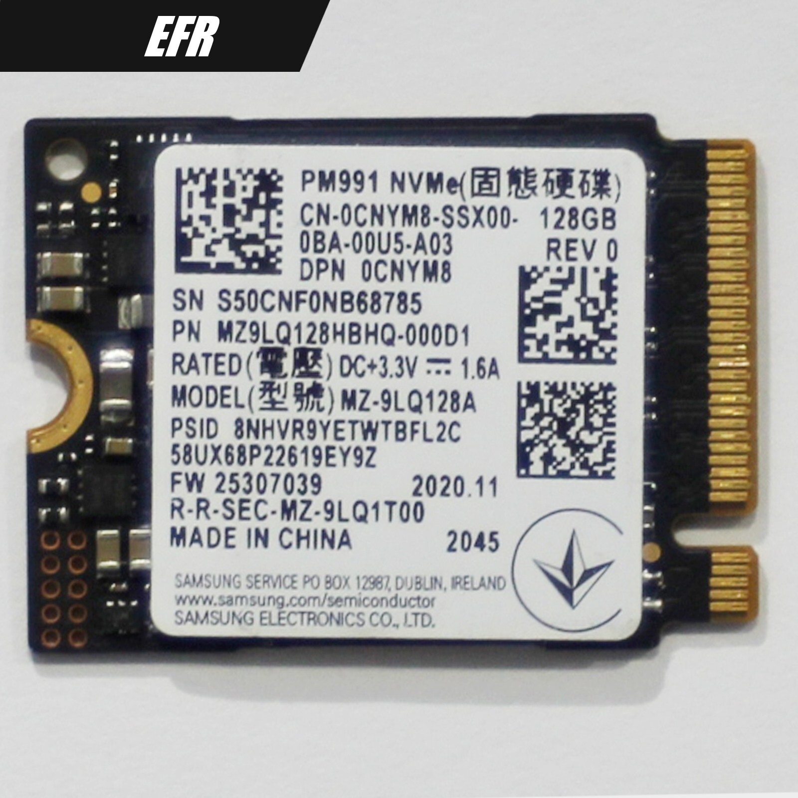 Samsung/Kioxia/Kingston 2230 NVMe M.2 SSD 128GB/256GB/512GB – Random Brand