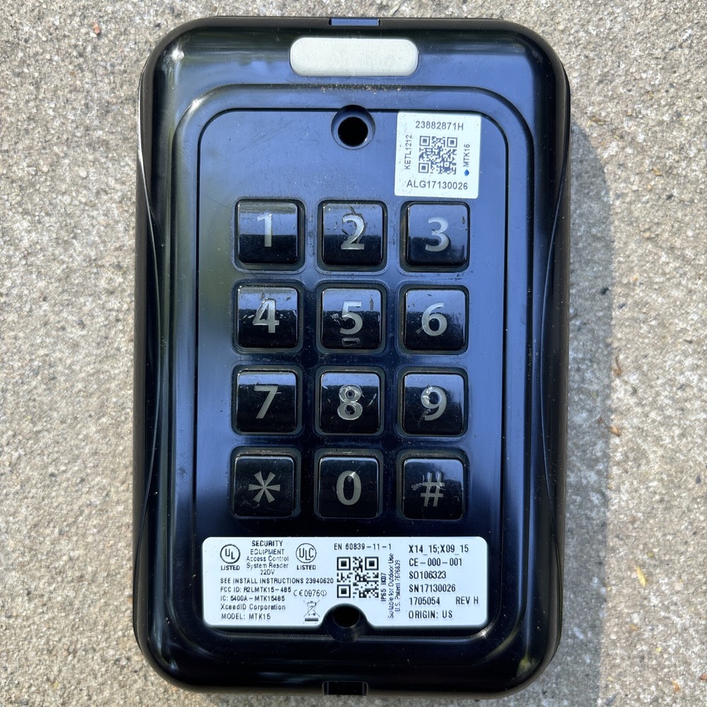 SCHLAGE aptiQ MTK15 Multi Technology Single Gang Keypad Reader Black