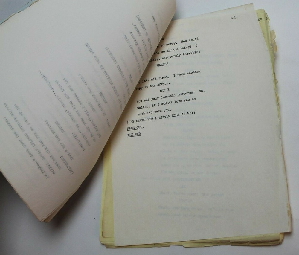 MAUDE / Albert E. Lewin, 1973 TV Script "The Will" argument over writing wills