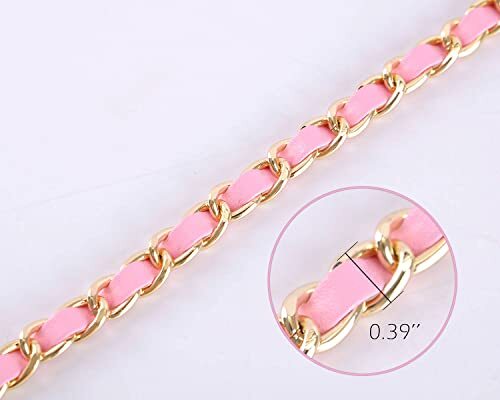 Purse Chain Strap with Tassel - Microfiber Leather - Replacement for Pink