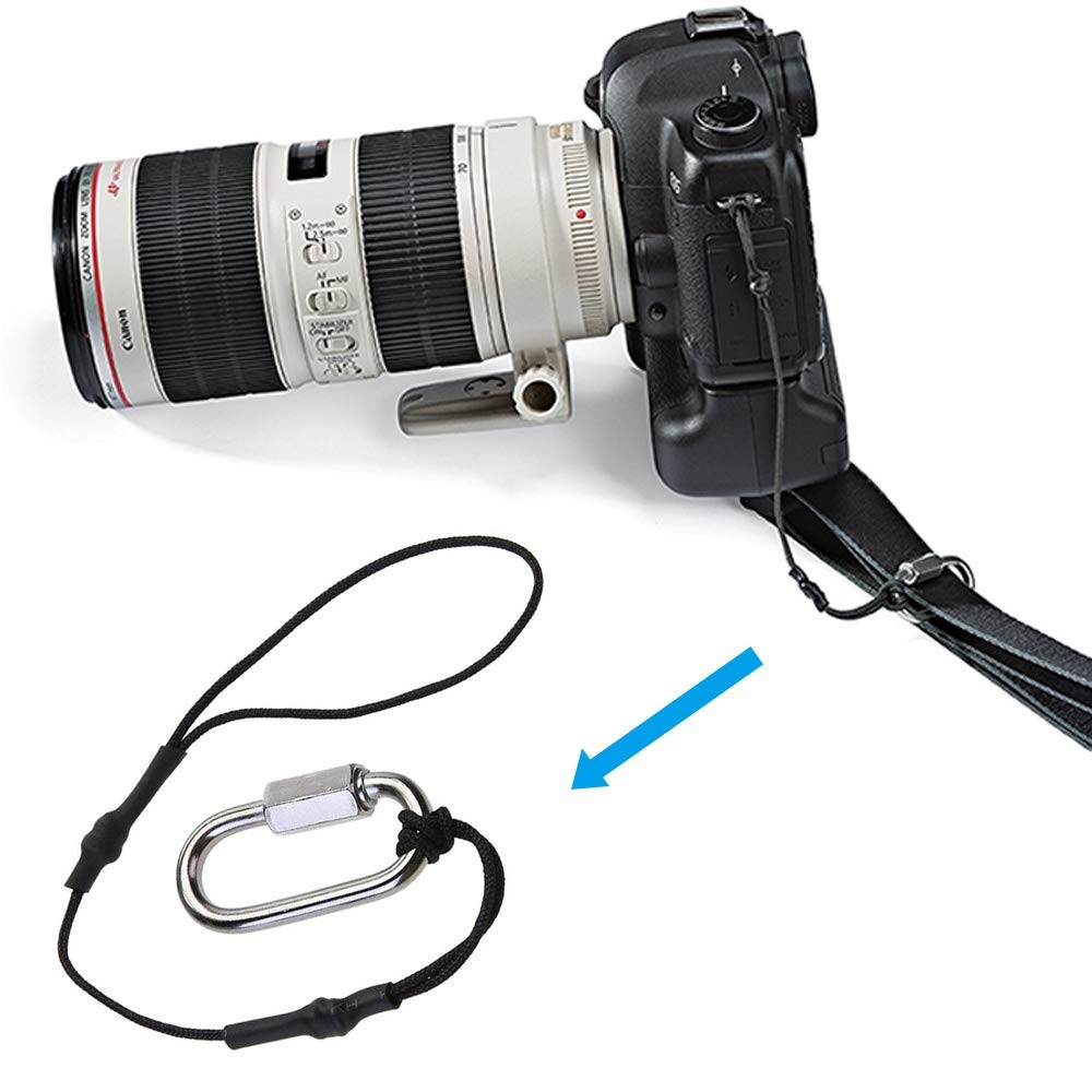SourceTon 4 Packs Camera Tether Safety Strap, Strap for Small, Black