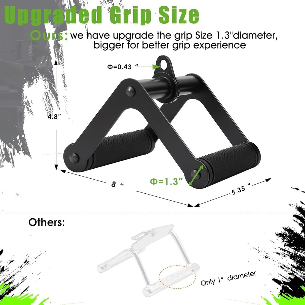 Cable Machine Attachment，LAT Pulldown Attachments Upgraded 1.3 Inch Comfo