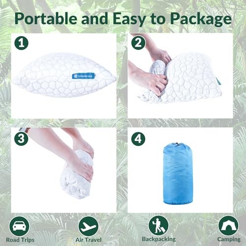 Cooling Pillow for Sleeping, Camping Pillow(Pack of 1) White-cooling Basic