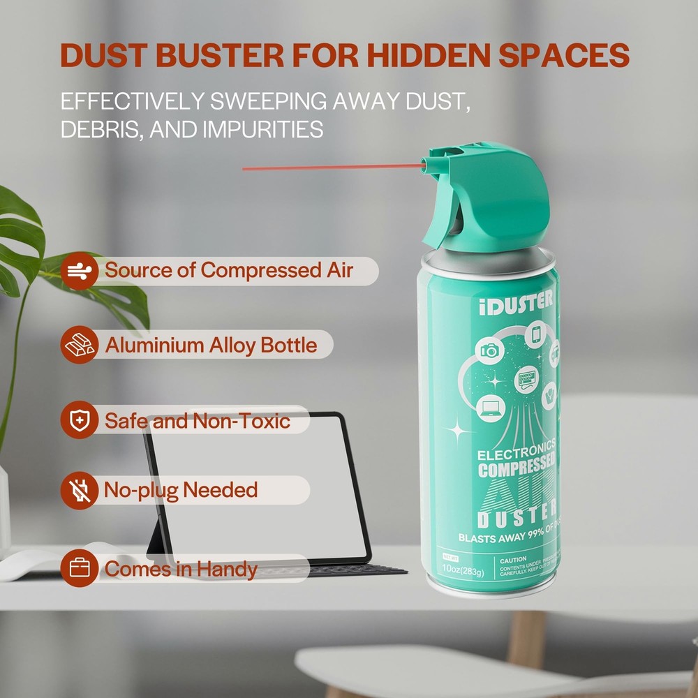 Keyboard Cleaner Air Spray - Air Duster Compressed Air Can for PS5, Computer,...