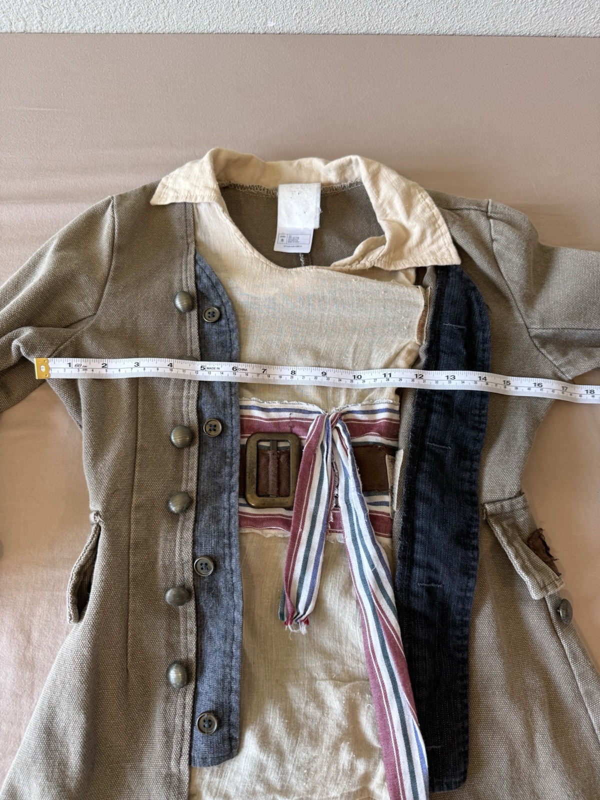 Disney Captain Jack Sparrow Deluxe Jacket Only, Costume kids SZ S 100% Cotton