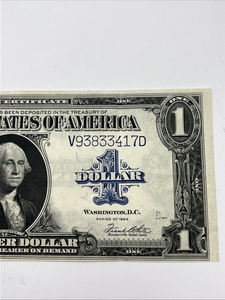 1923 $1 Silver Certificate Banknote Horse Blanket