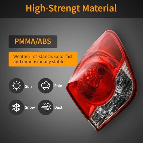Tail Light Assembly Compatible with 2011-2015 Chevy Cruze Tail Passenger Side