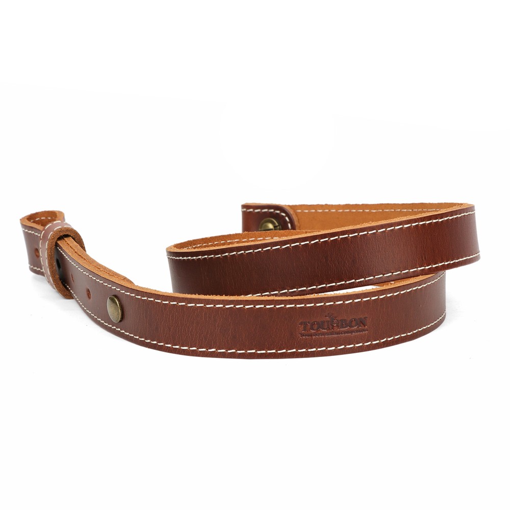 2 Point Leather Gun Sling - Adjustable Strap, Quick Release Swivels for Rifle