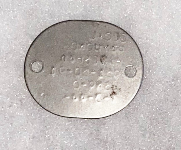 WWII USNR Cecil Hiteshaw T-44 Single Dog Tag