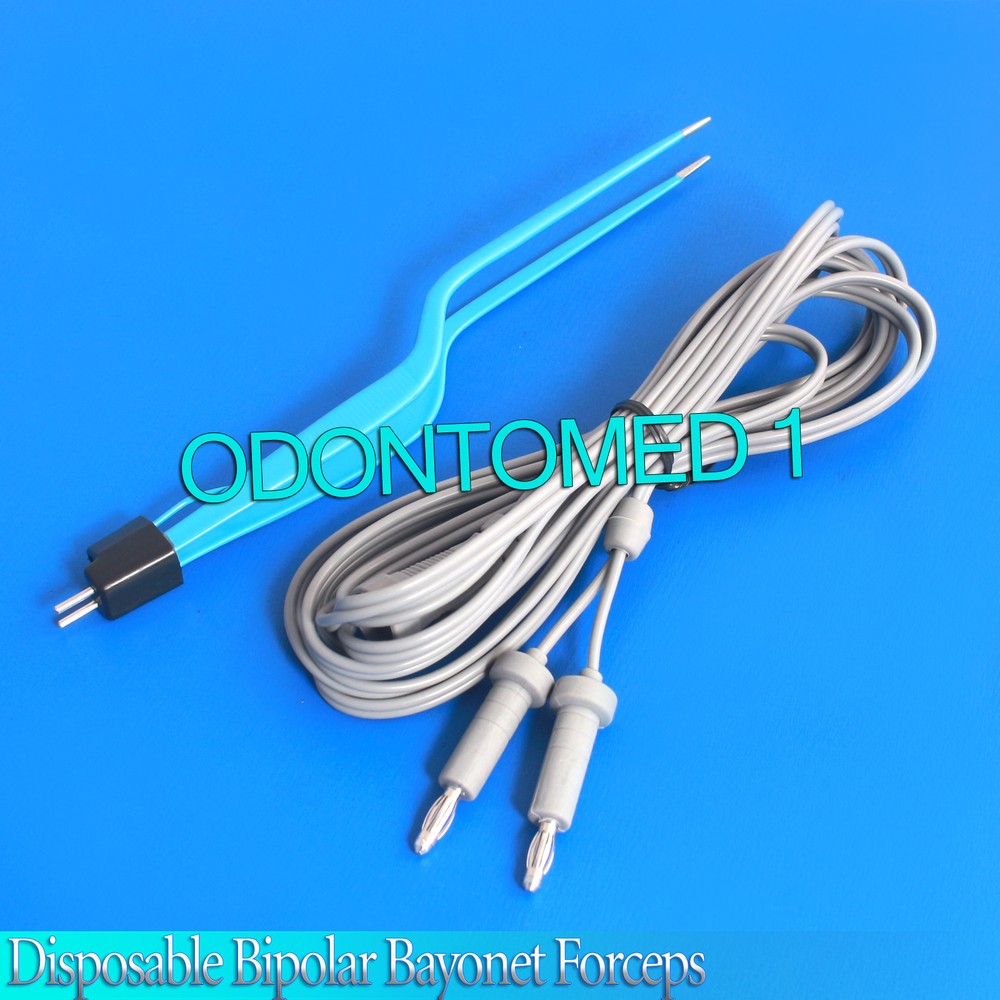 Disposable Bipolar Bayonet Forceps 6.75" Electrosurgical Instruments,EL-040