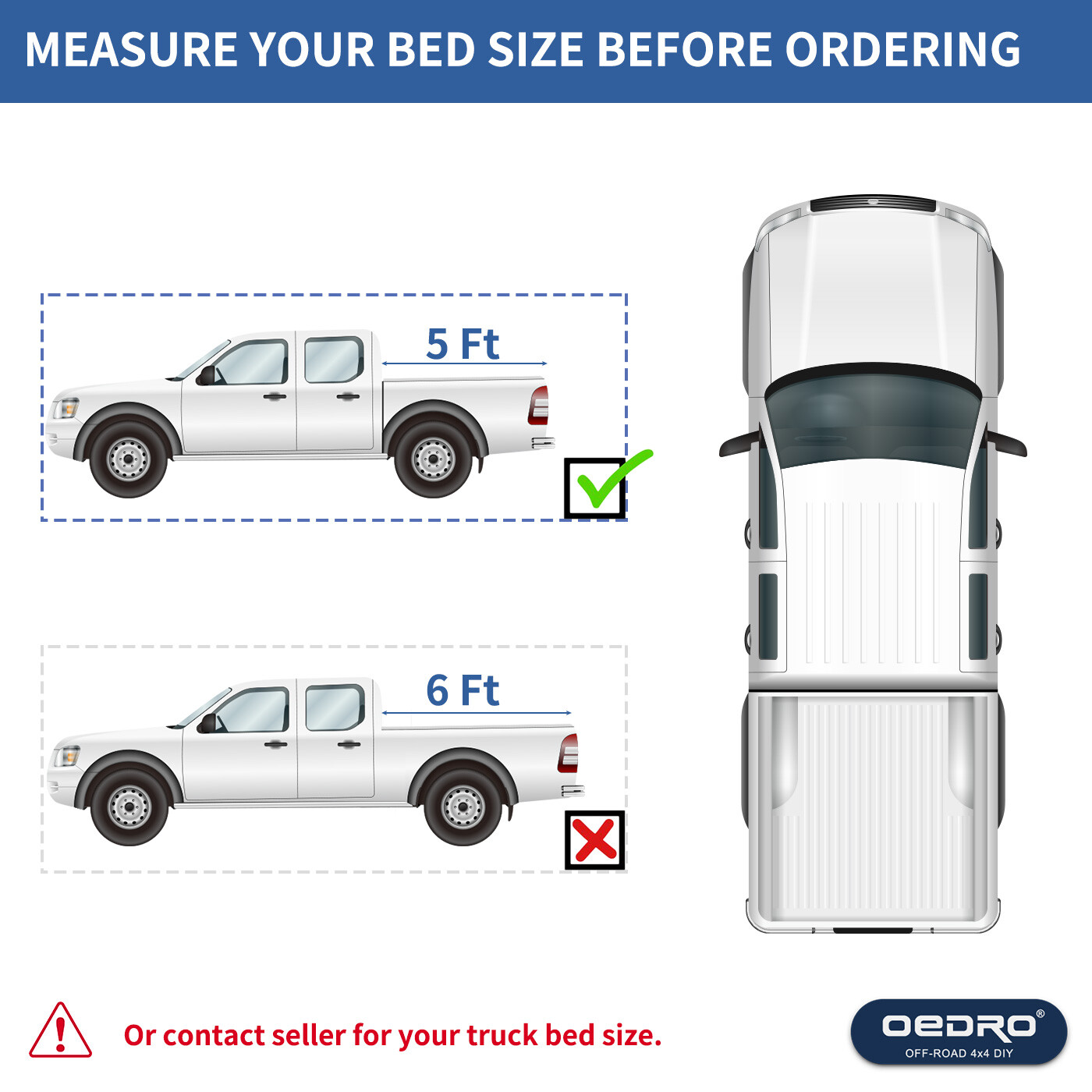 Soft Tri-Fold Bed Cover Tonneau Cover for 2016-2023 Toyota Tacoma 5FT Truck Bed