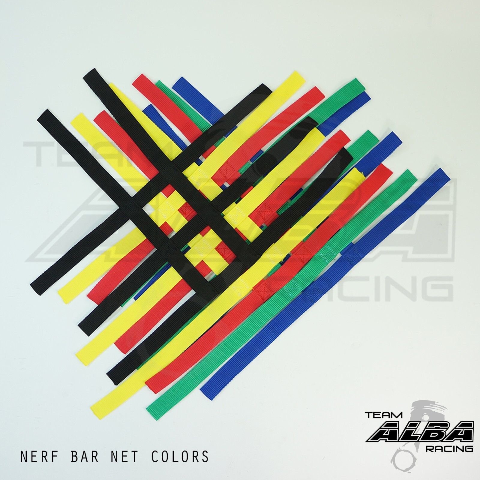 LTZ 250 Nerf Bars Alba Racing Black bar Black net 205 T1 BB