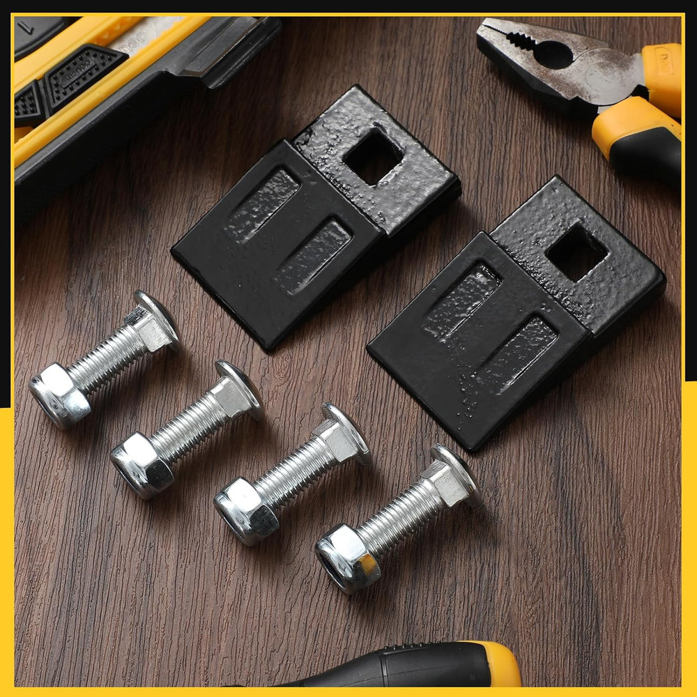 4 Pack 3 Point Auger Cutting Edge with Screw Square Hole Replacement Auger Teeth