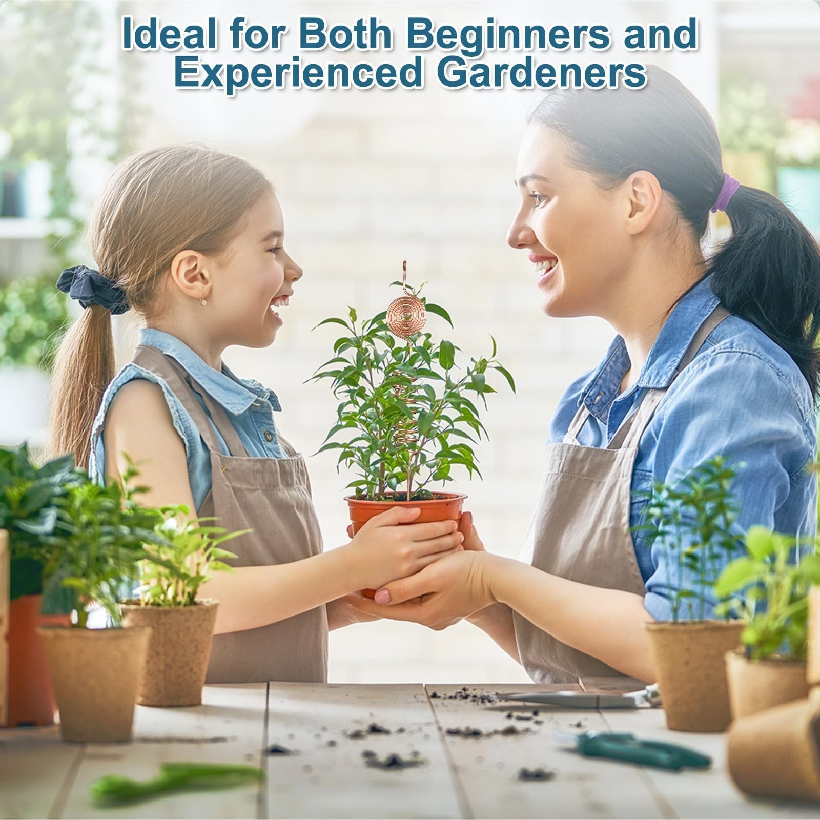 6 Pack Electroculture Copper Gardening Antenna Kit Thick 10-Gauge Colorful