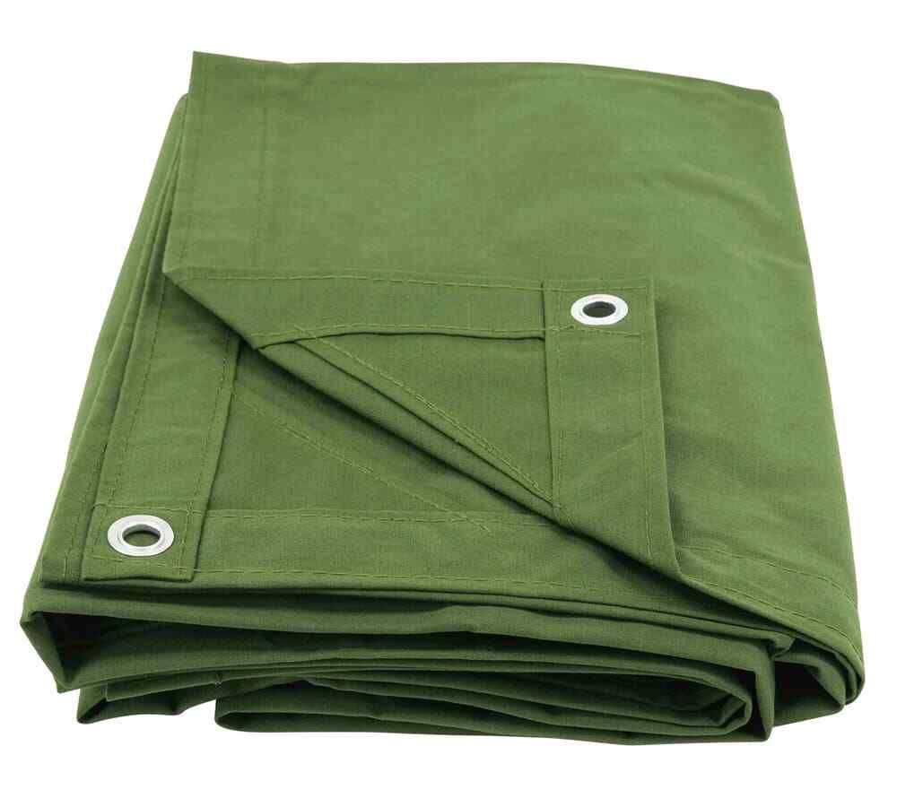 (2 Pack) 12' x 24' Canvas Tarp - Green