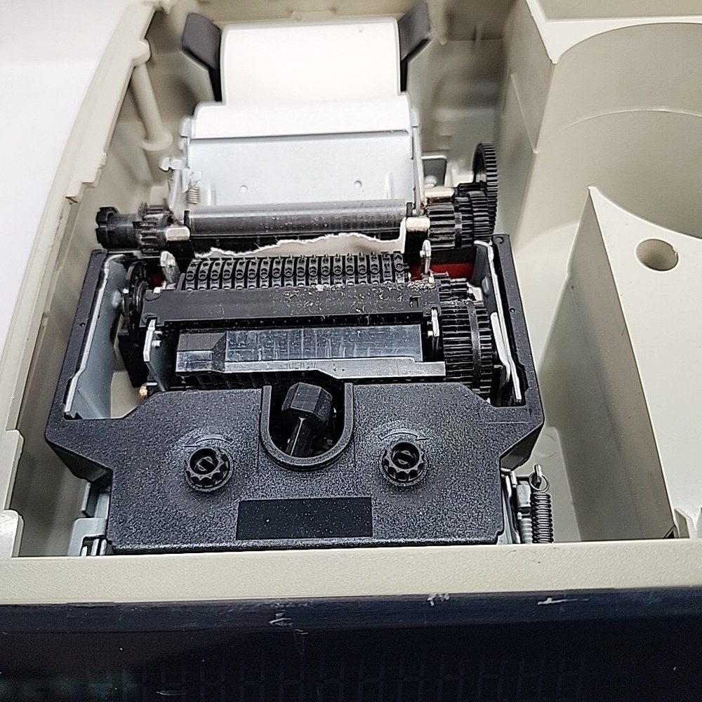 Monroe 7140 Printing Calculator Adding Machine Beige - NO TOP COVER - TESTED