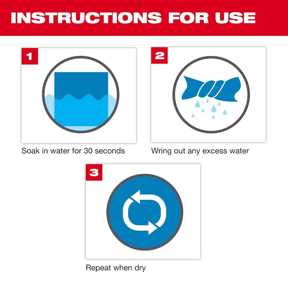 Milwaukee Cooling Microfiber Towel-Bulk 10