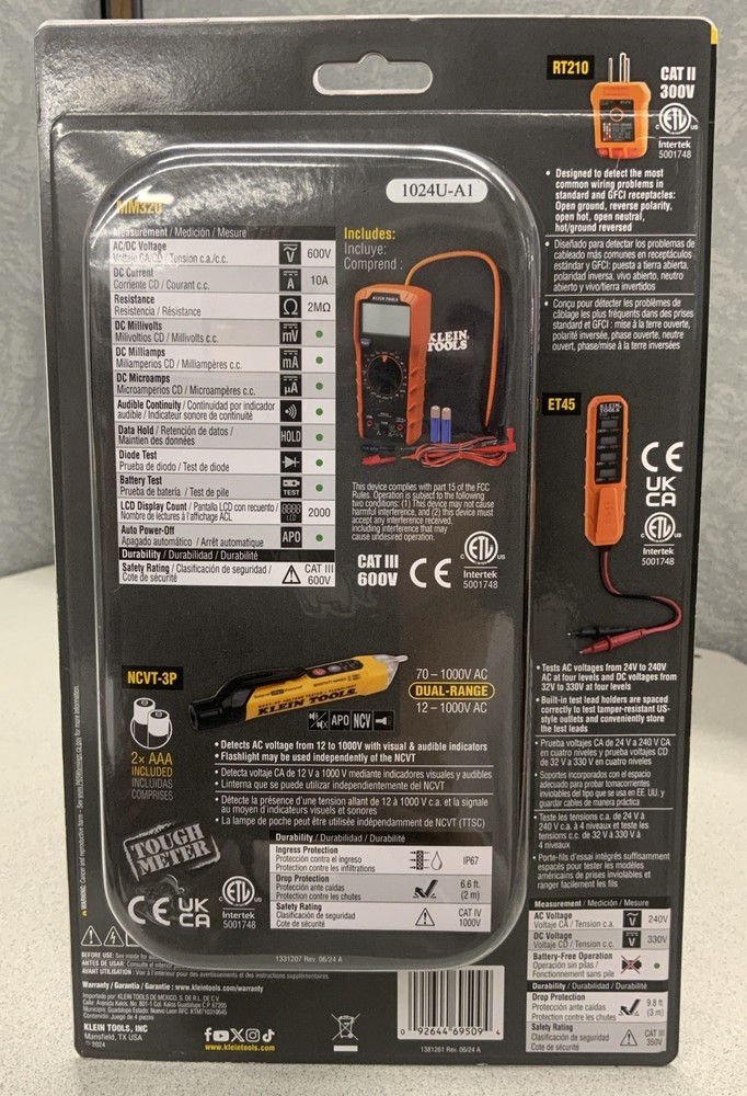 BRAND NEW - Klein Tools (MM320VP) Electrical Testing Kit -