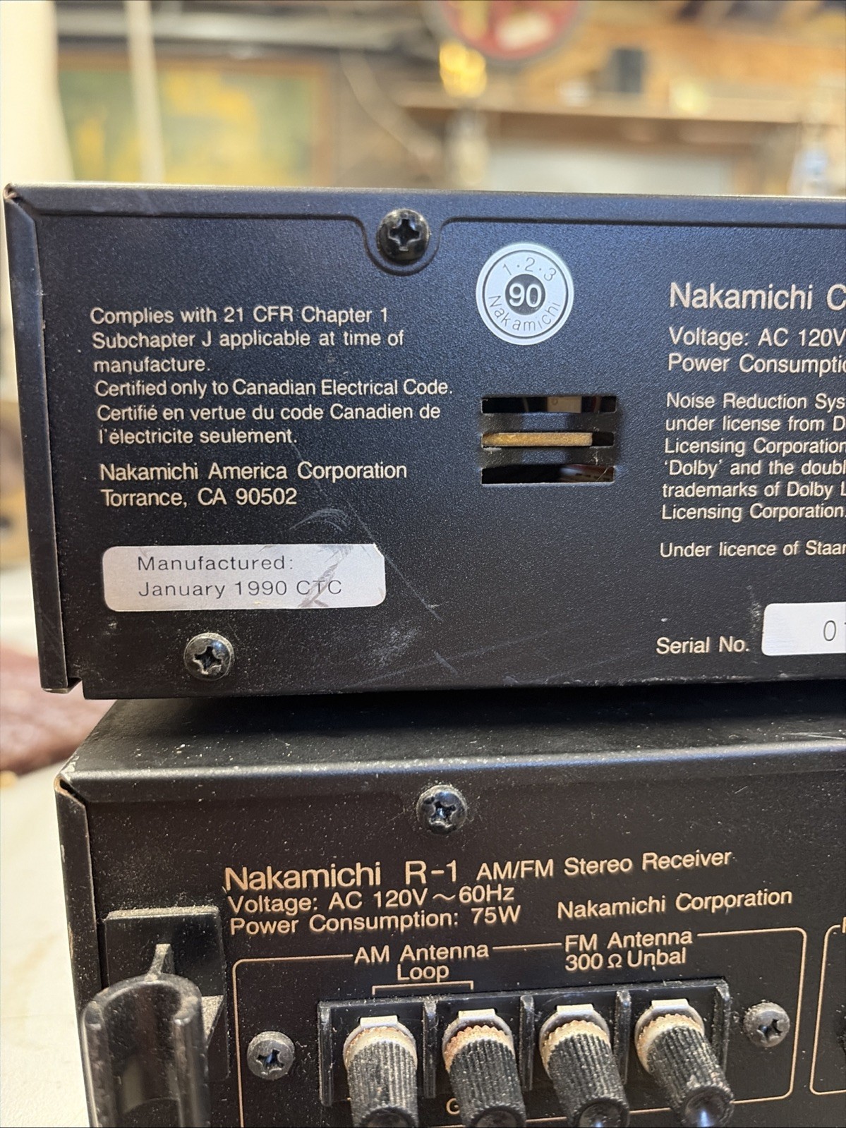 Vintage Nakamichi R-1 Stereo MICRO Receiver & CP-1 Cassette/CD