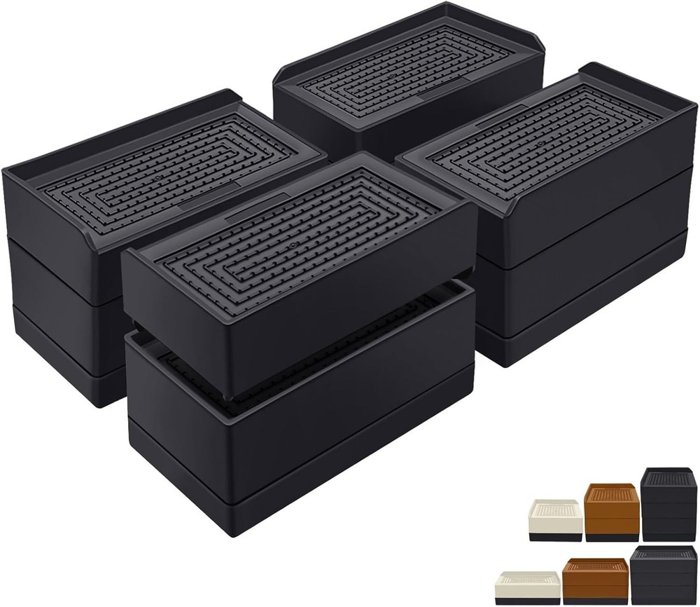 Rectangle Bed Risers Heavy Duty Adjustable Furniture Risers for Couch Bed Sof...
