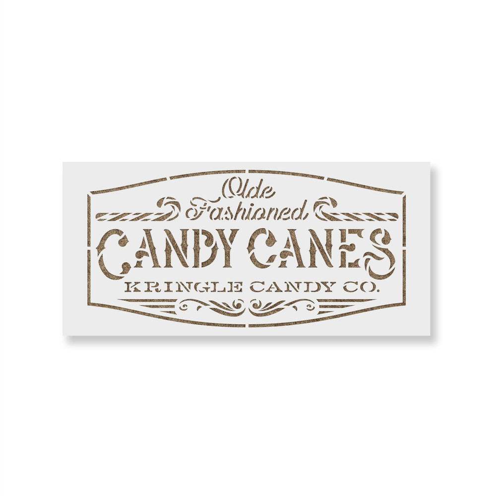 Candy Canes Stencil - Durable & Reusable Mylar Stencils