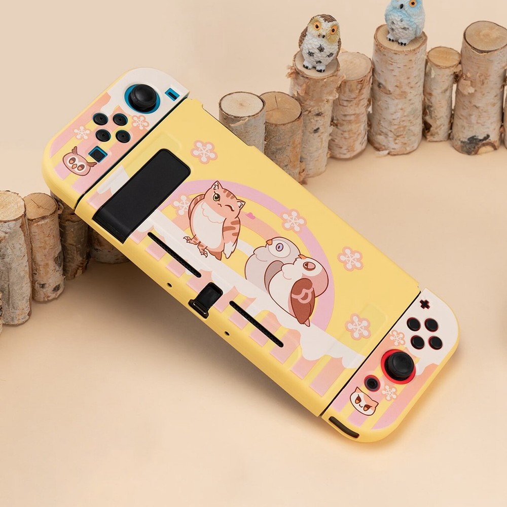 GeekShare Protective Case Slim Shell for Nintendo Switch and Joy Con Cover Owl