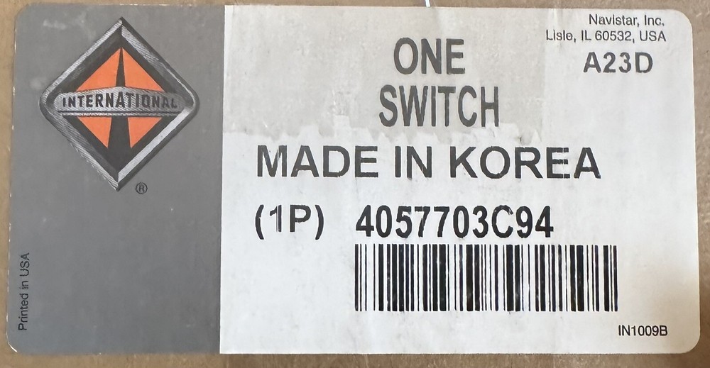 International One Switch, Left, Steering