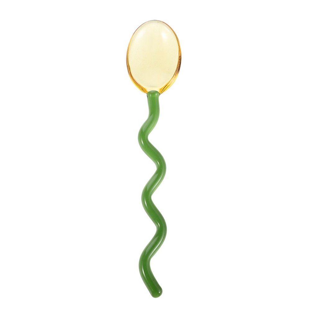 Glass Colored Spoon Unique Spoons Coffee Stirring Cute Decorative