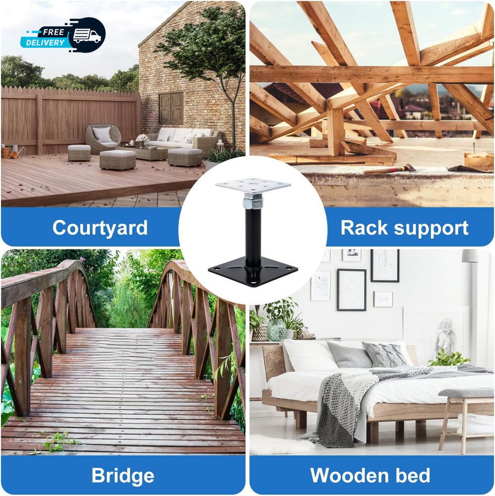 4-Pack Adjustable 5"-8" House Jack for the Floor，Mini Screw Post Pole