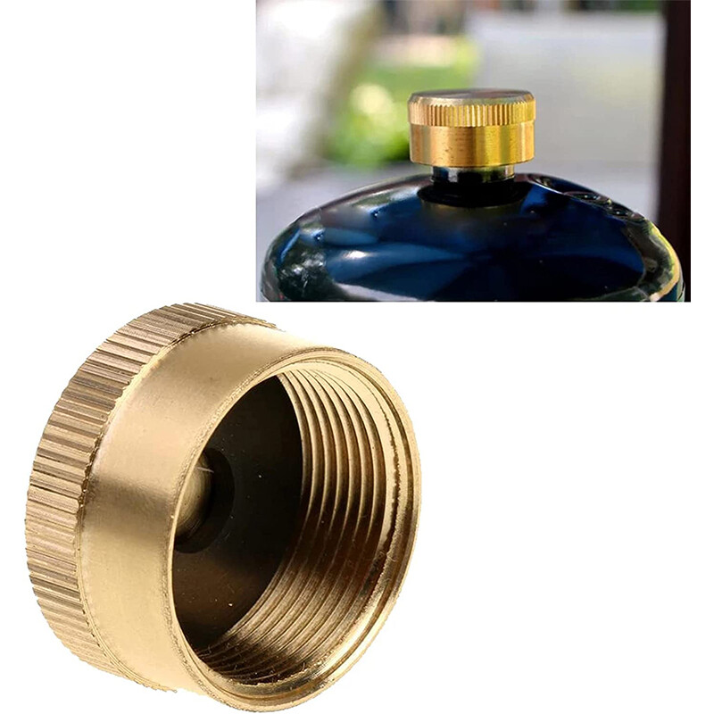 6 PACK 1LB Gas Refill Propane Bottle Caps Tank Threaded Valve Covers Solid Brass