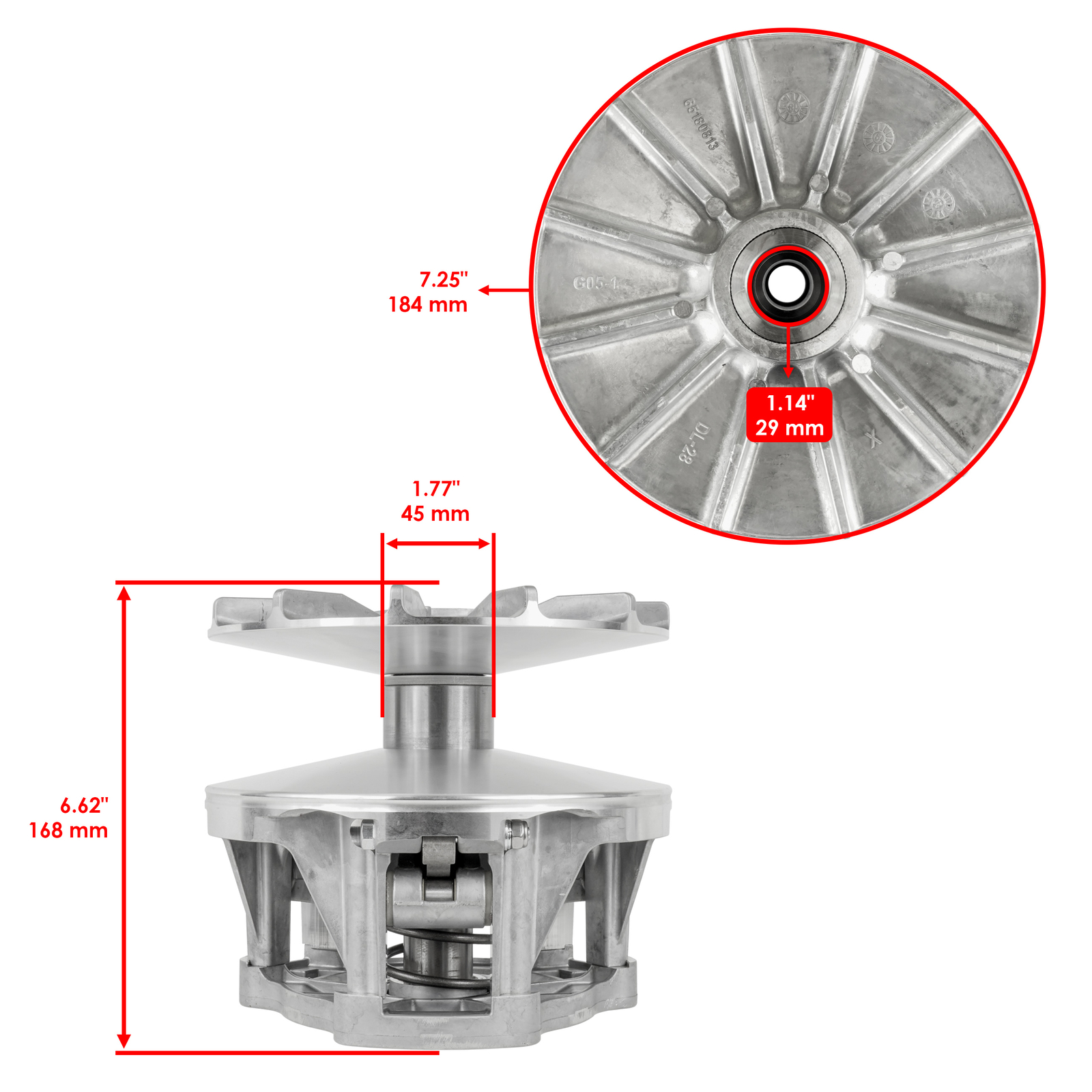 Complete Primary Drive Clutch for Polaris Ranger 570 EFI 2014-19 (Non-Ebs Type)