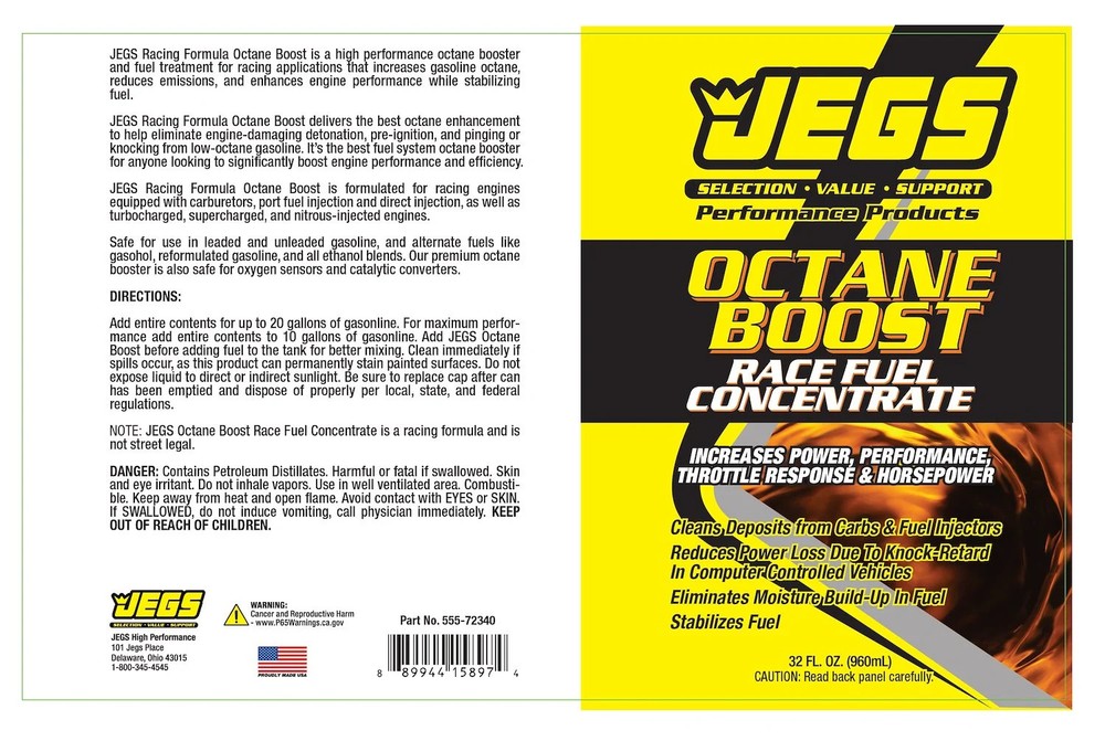 JEGS 72340 Octane Boost [32 oz. Bottle]