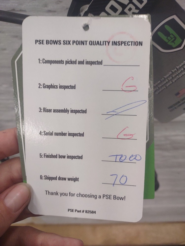 PSE Embark 70# RH BLACK With Subalpine Limbs