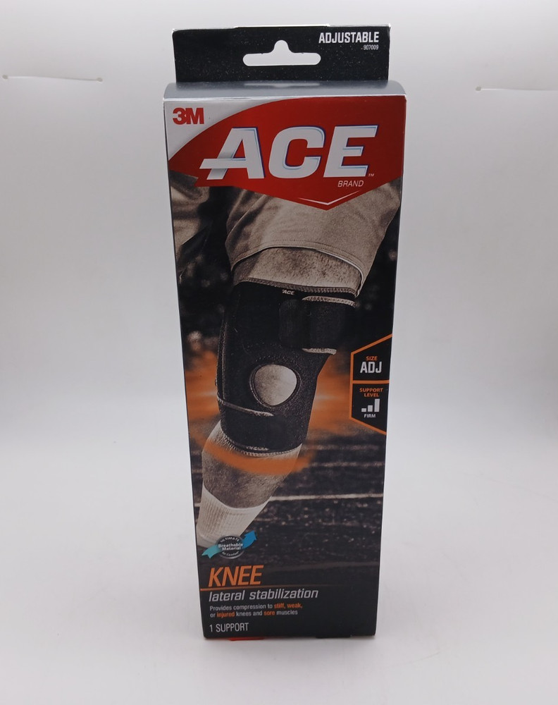 Ace Brand Knee Lateral Stabilization Support – Adjustable Size, Firm Compression