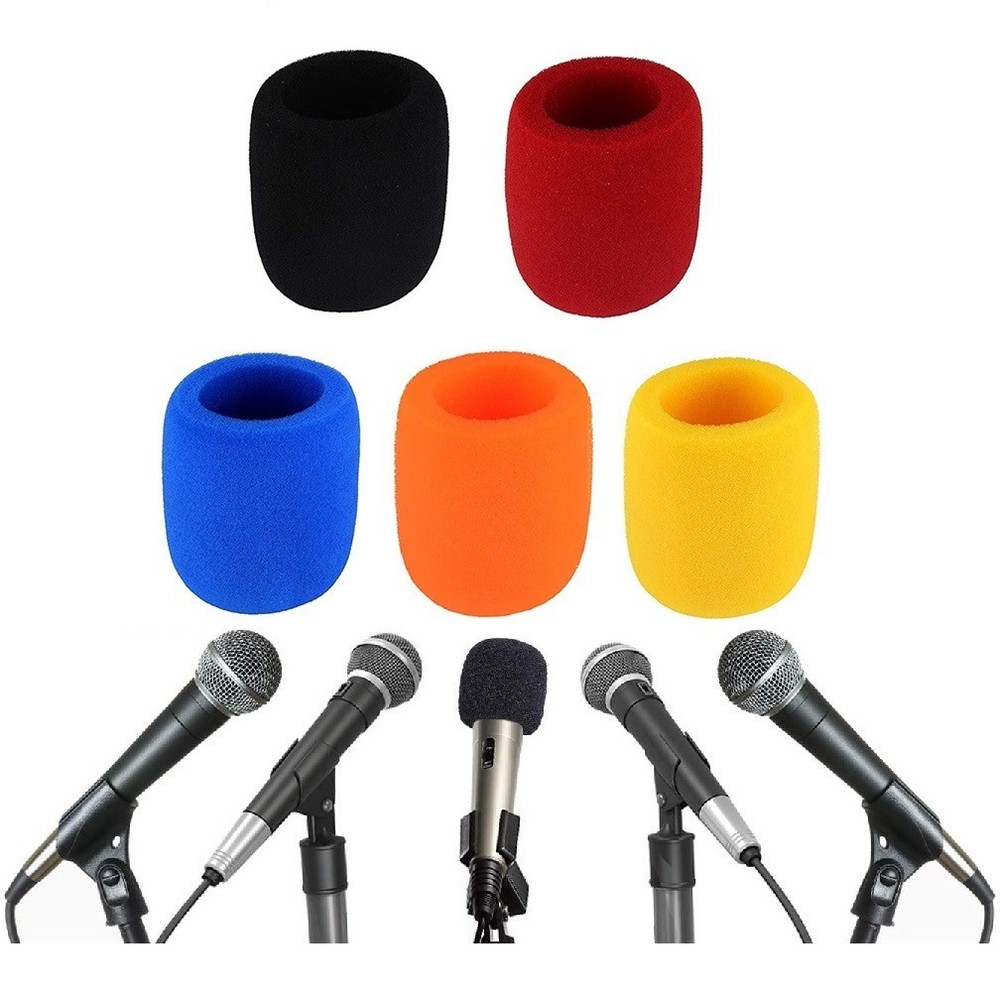5 Pack Microphone Windscreen Cover Sponge for Shure Wireless Handheld Microphone