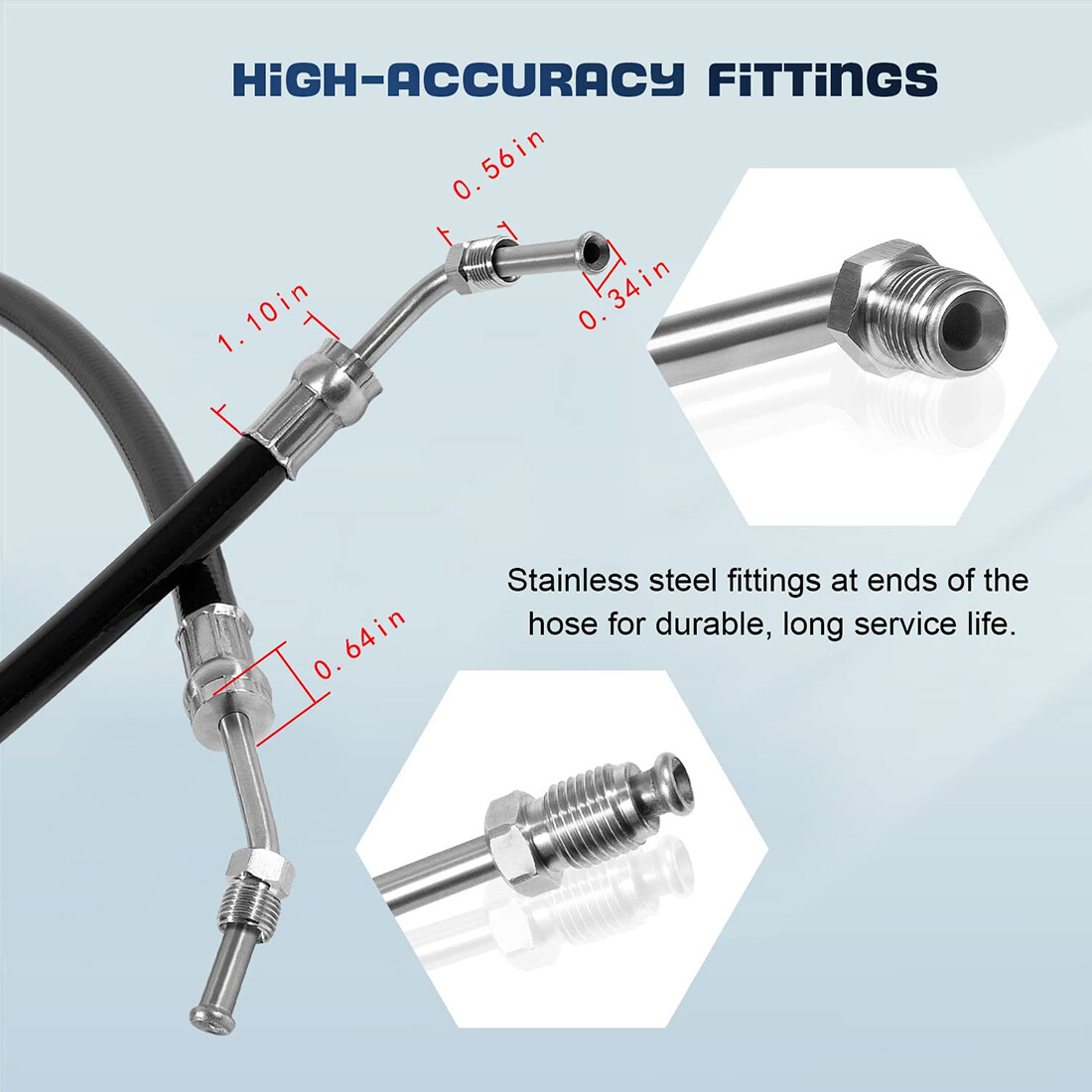 For Marine Mercruiser Power Trim Hose 32-861128 32-95859 for Mercury 18-2436 48"