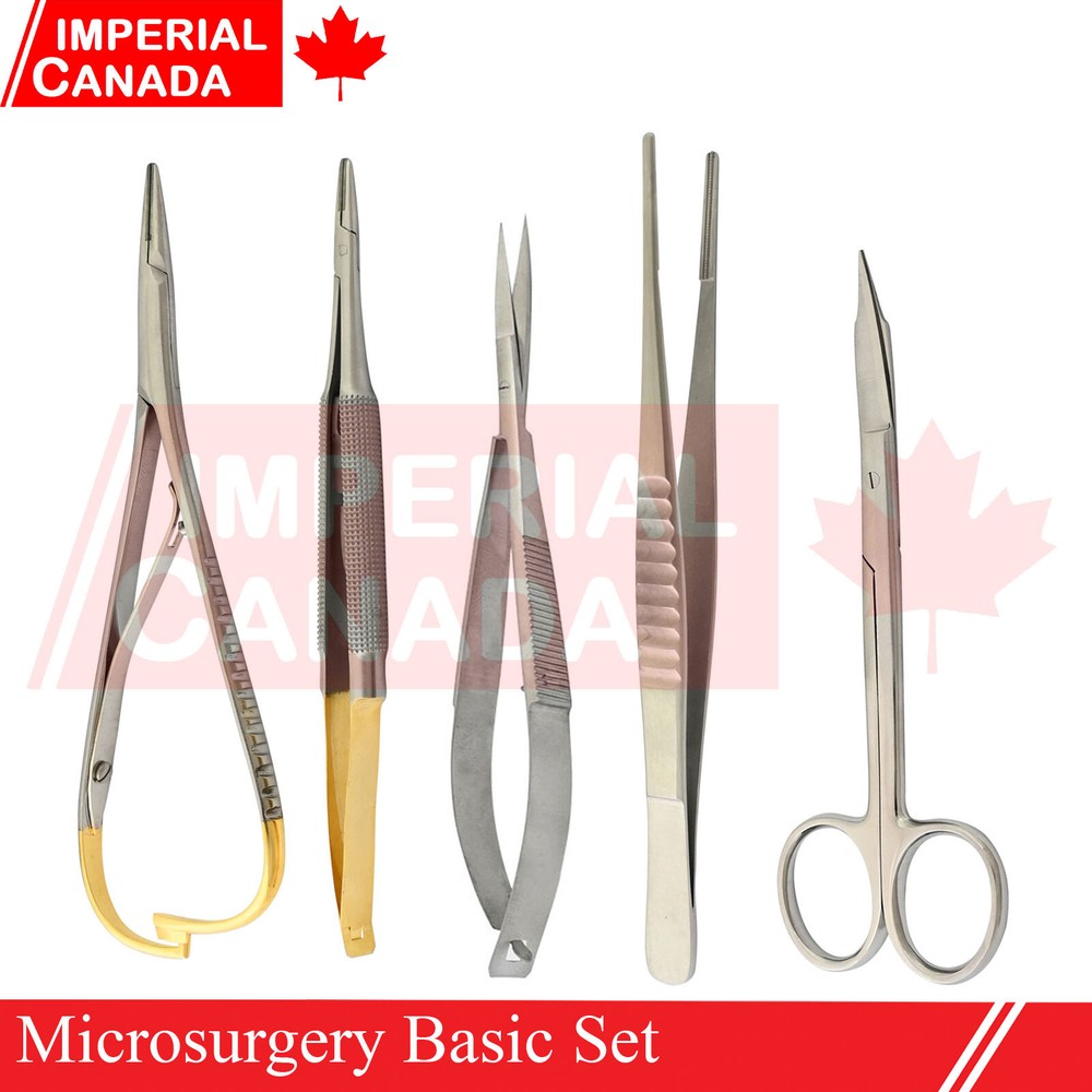 Microsurgery Basic Set Castroviejo Needle Holder Forceps Surgical Dental DS-2147