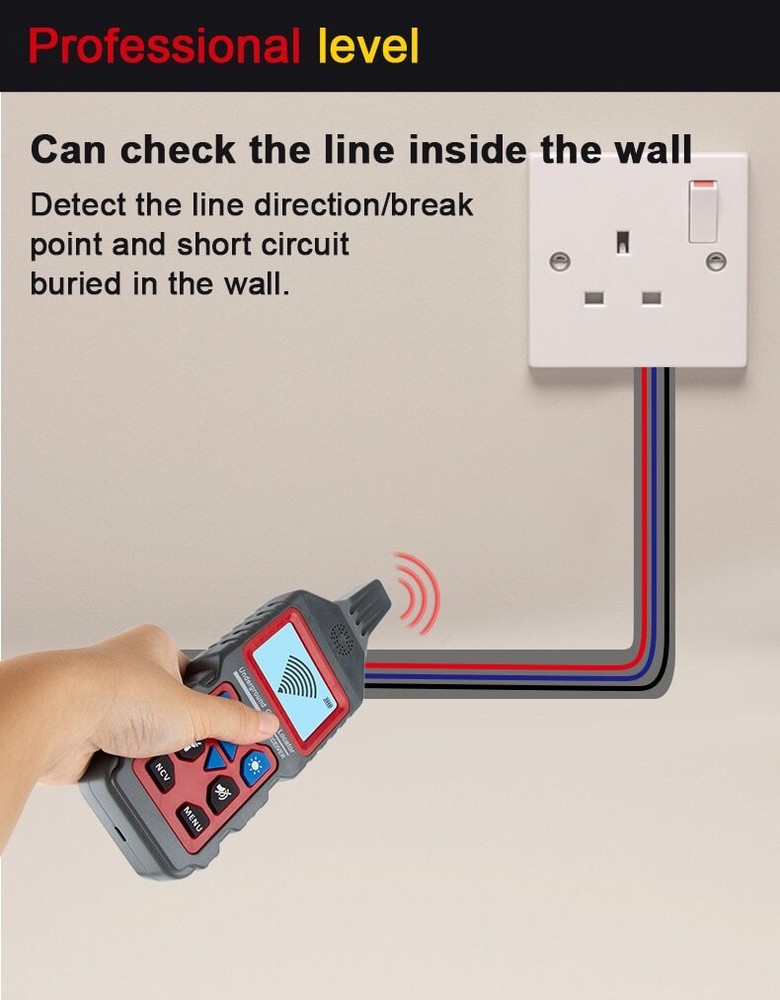 NF-826 Locator Wire Tracker Detection Tester Wall Electrical Underground Cable