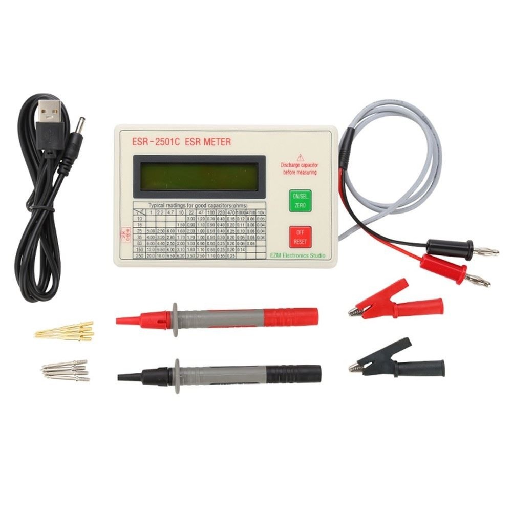 ESR2501C Capacitor Tester Test in Circuit Capacitance Meter