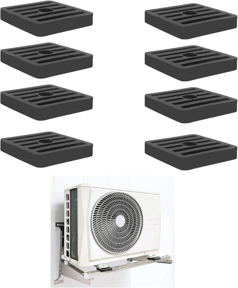 8Pcs Mini Split Anti Vibration Rubber Pads - Small Split Wall Mounting Bracket I